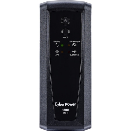 Cyberpower UPS System, 1200VA, Line Interactive, Out: 120V AC In: 120V AC CP1200AVR